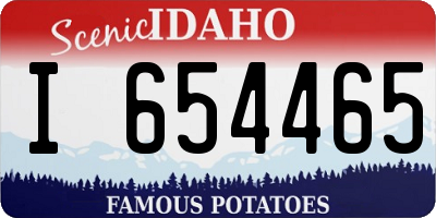 ID license plate I654465