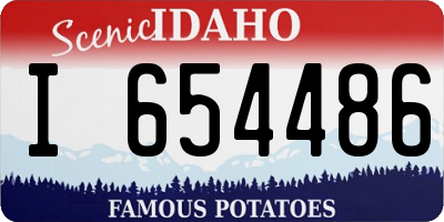 ID license plate I654486