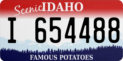 ID license plate I654488