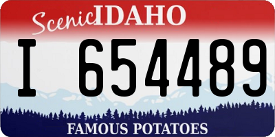 ID license plate I654489