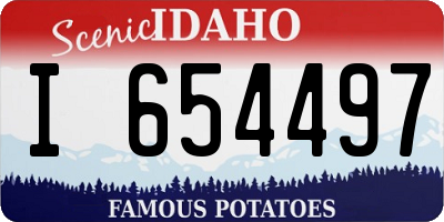 ID license plate I654497