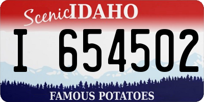 ID license plate I654502