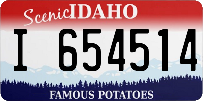 ID license plate I654514