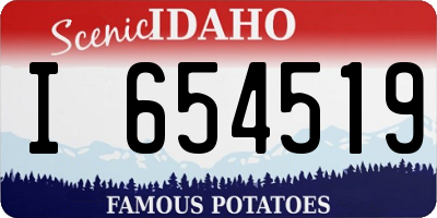ID license plate I654519