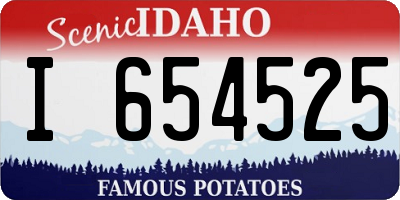 ID license plate I654525