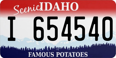 ID license plate I654540