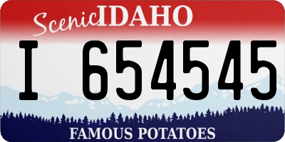 ID license plate I654545