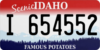 ID license plate I654552