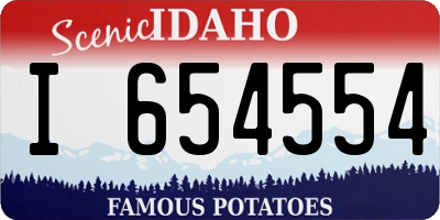 ID license plate I654554