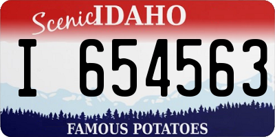 ID license plate I654563