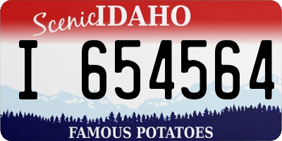ID license plate I654564