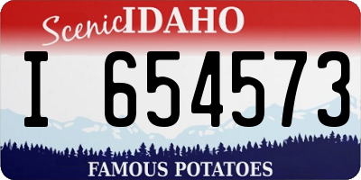 ID license plate I654573