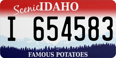ID license plate I654583