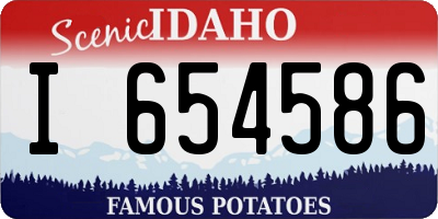 ID license plate I654586