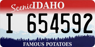 ID license plate I654592