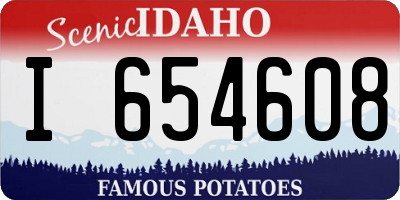 ID license plate I654608
