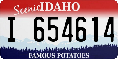 ID license plate I654614