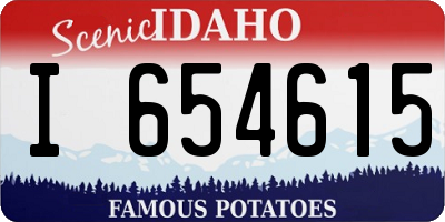 ID license plate I654615