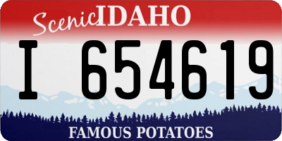 ID license plate I654619