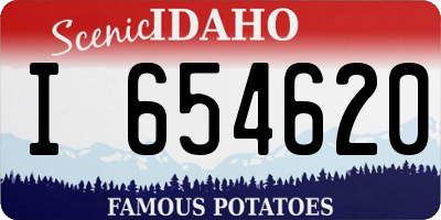 ID license plate I654620