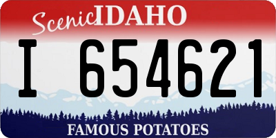 ID license plate I654621