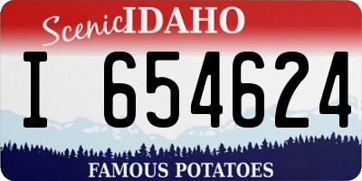 ID license plate I654624