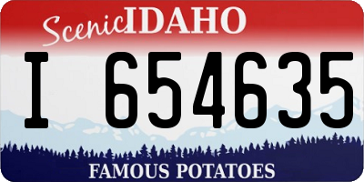ID license plate I654635