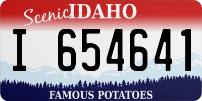 ID license plate I654641
