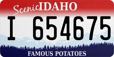 ID license plate I654675