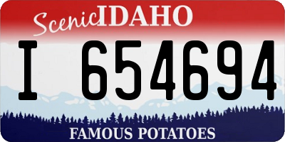 ID license plate I654694