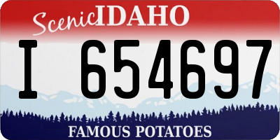 ID license plate I654697