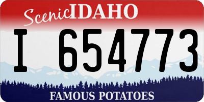 ID license plate I654773