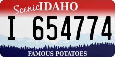 ID license plate I654774