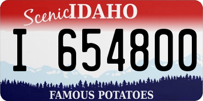 ID license plate I654800