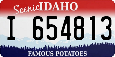 ID license plate I654813