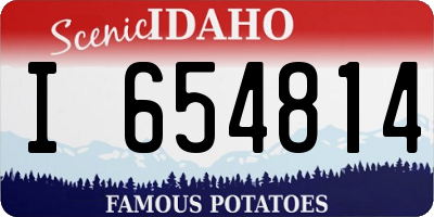 ID license plate I654814