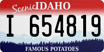 ID license plate I654819