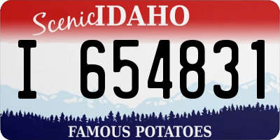 ID license plate I654831