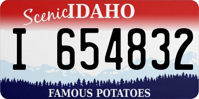 ID license plate I654832
