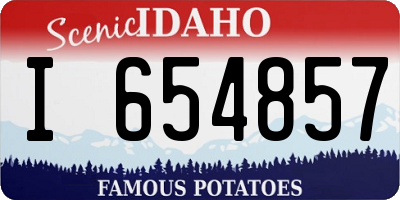 ID license plate I654857