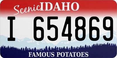 ID license plate I654869