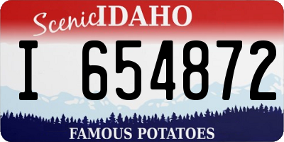 ID license plate I654872
