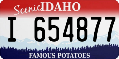 ID license plate I654877