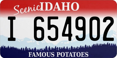 ID license plate I654902