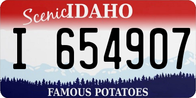 ID license plate I654907