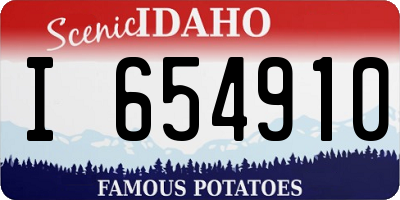 ID license plate I654910