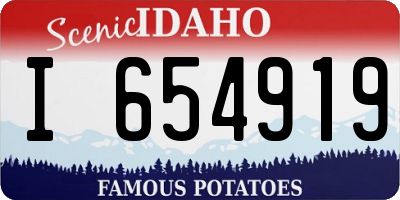 ID license plate I654919