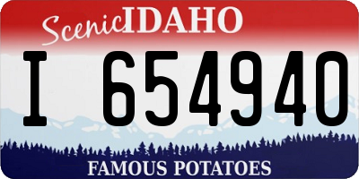 ID license plate I654940