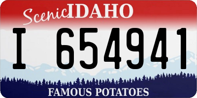 ID license plate I654941