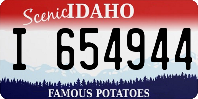 ID license plate I654944